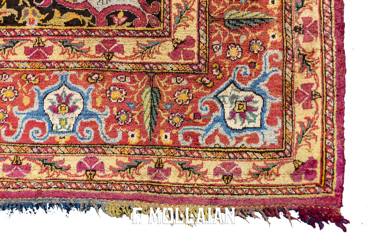 Antique Silk Bakhtiari Rug Rust&Red Color n°:83121384